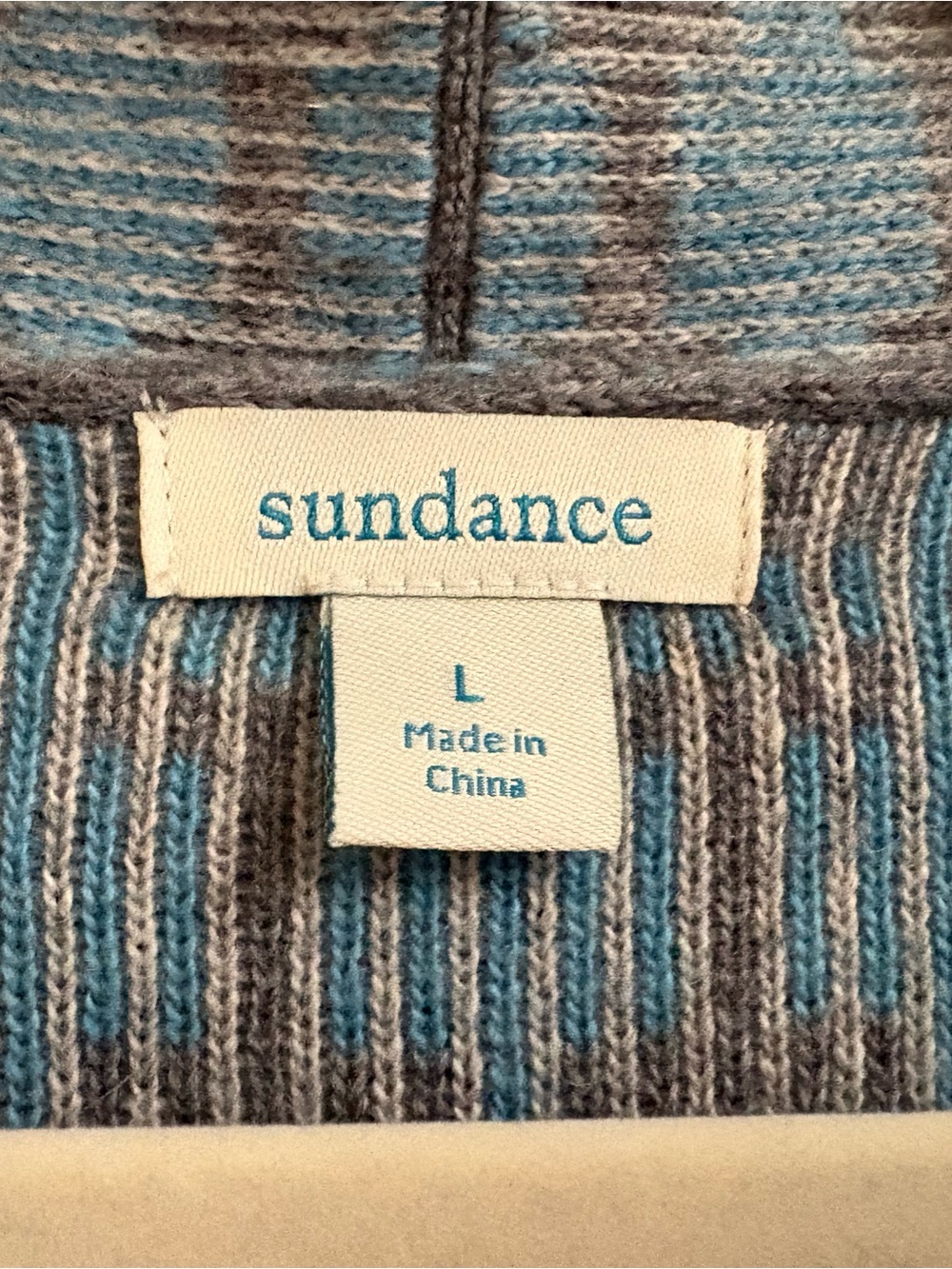 Sundance Quiet Isle Cashmere Wool Boho Duster Cardigan L Fair Isle Sweater open - Picture 6 of 10